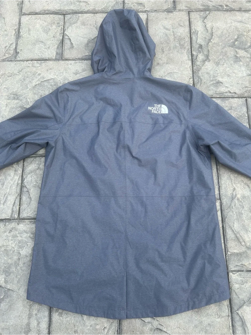 The North Face Gotel Grey Hooded Rain Jacket Mens XL